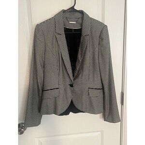 NWOT White House Black Market Womens Houndstooth Blazer Jacket Size 10
